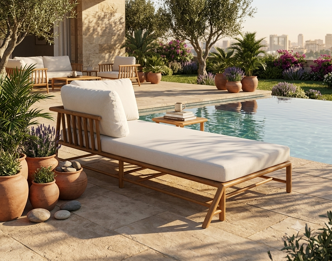 Pine Chaise Lounge
