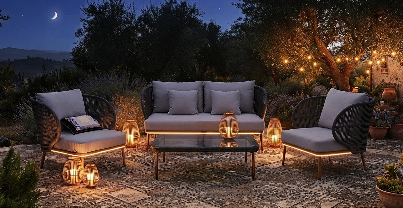 Double Ashrope Sofa Set
